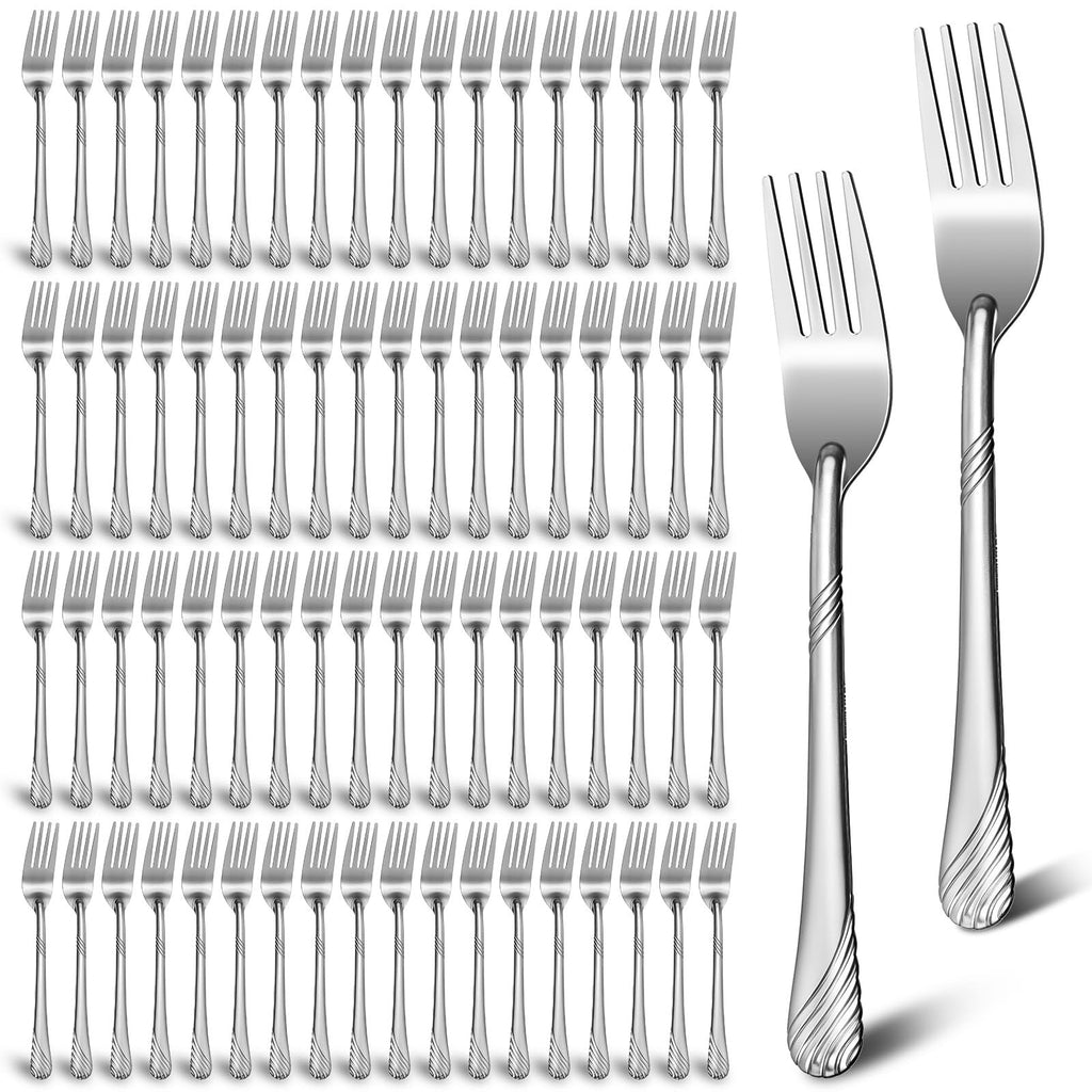200 Pieces Dinner Forks 7 Inches Stainless Steel Metal Forks Bulk Forks Silve...
