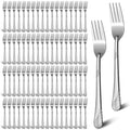 200 Pieces Dinner Forks 7 Inches Stainless Steel Metal Forks Bulk Forks Silve...