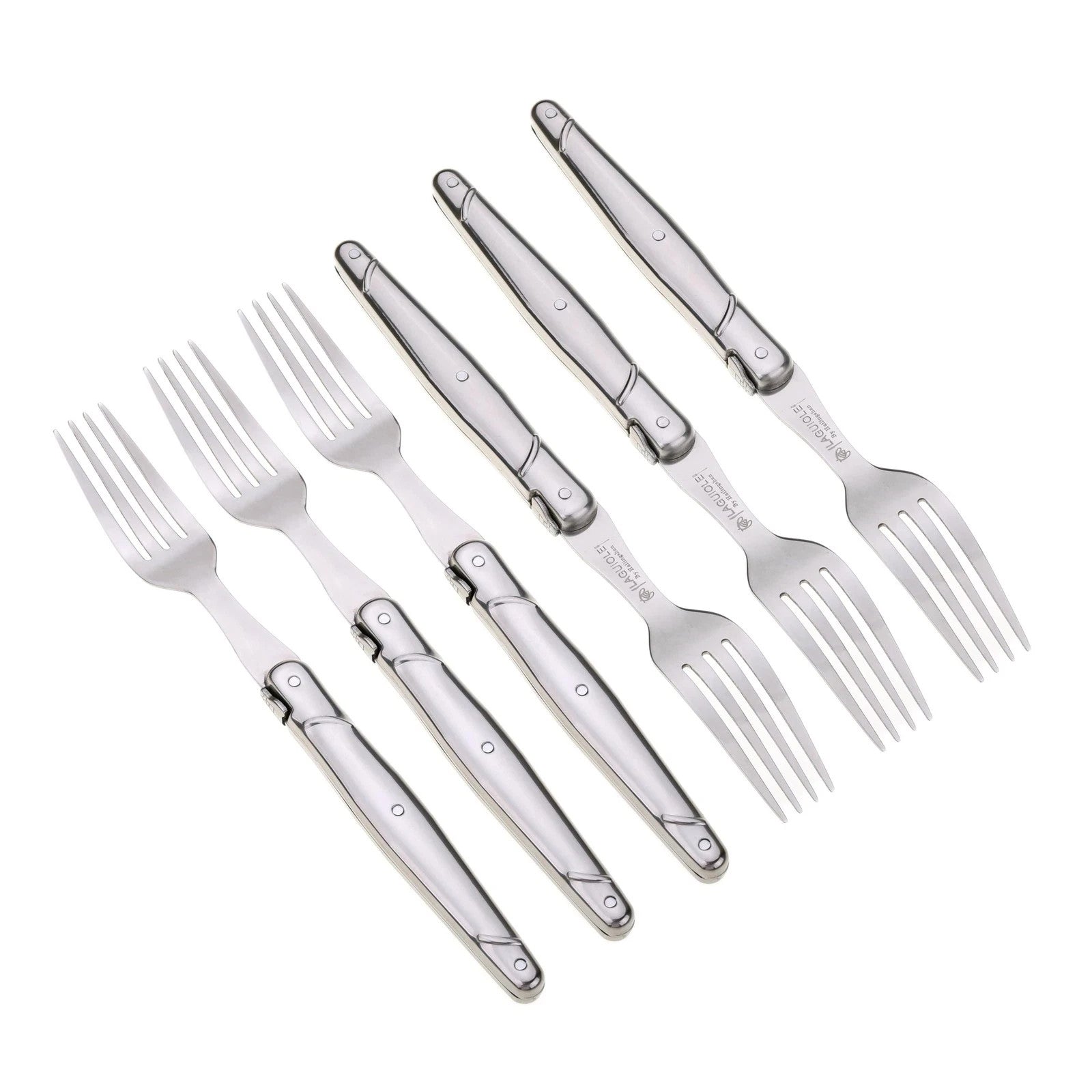 Forks Set of 6 Light Premium Dishwasher Safe Stainless Steel Flatware Silverw...