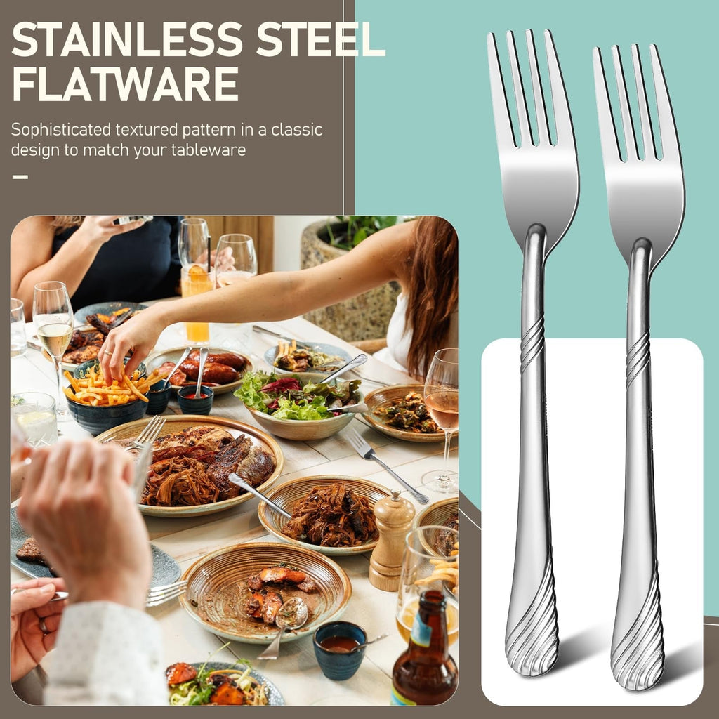 200 Pieces Dinner Forks 7 Inches Stainless Steel Metal Forks Bulk Forks Silve...